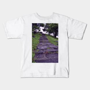 Steps on Campus of Far East Federal University, Vladivostok, Russia Kids T-Shirt